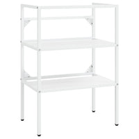 Struttura lavabo bagno 59 x 38 x 83 cm lavabo da incasso ferro bianco 02_0006776