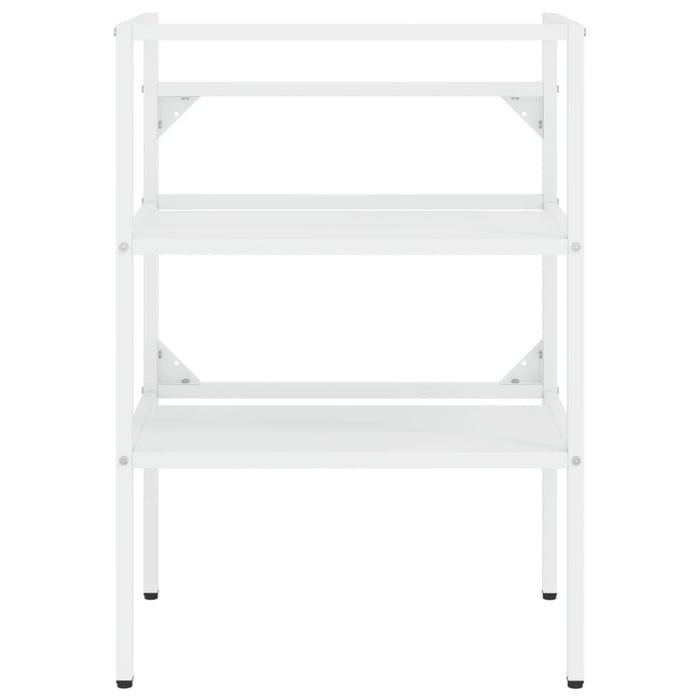 Telaio per Lavabo da Bagno con Lavabo Integrato Bianco in Ferro cod mxl 71913