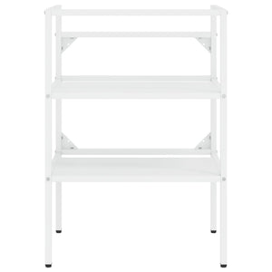 Struttura lavabo bagno 59 x 38 x 83 cm lavabo da incasso ferro bianco 02_0006776