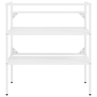 Telaio per Lavabo da Bagno con Lavabo Integrato Bianco in Ferro cod mxl 63589