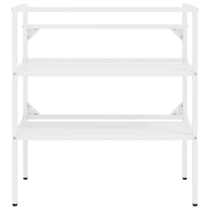 Telaio per Lavabo da Bagno con Lavabo Integrato Bianco in Ferro 3101375