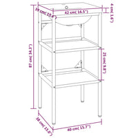 Telaio per Lavabo da Bagno con Lavabo Integrato-Struttura per Lavabo da Bagno Nero in Ferro 990990