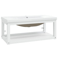 Lavabo bagno telaio lavabo incasso 79 x 38 x 31 cm ferro bianco 02_0006775