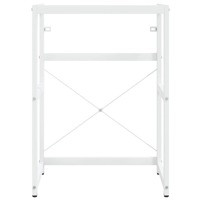 Lavabo bagno struttura 59 x 38 x 83 cm lavabo incasso ferro bianco 02_0006769