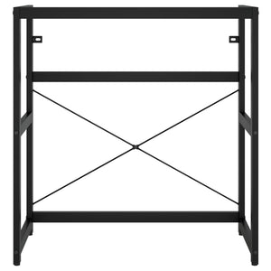 Telaio per Lavabo da Bagno con Lavabo Integrato Nero in Ferro cod mxl 64636