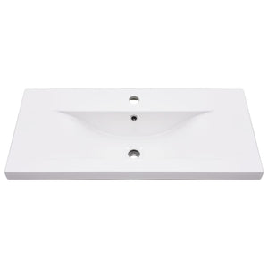 Telaio per Lavabo da Bagno con Lavabo Integrato Nero in Ferro cod mxl 64636