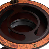 Bar a Globo Portavini Marrone Legno Massello di Eucalipto 343473