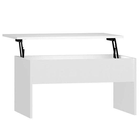 Tavolino da Salotto Bianco 80x50,5x41,5 cm Legno Multistrato 809638