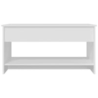 Tavolino da Salotto-Tavolino da soggiorno-Tavolo Bianco 102x50x52,5 cm in Legno Multistrato