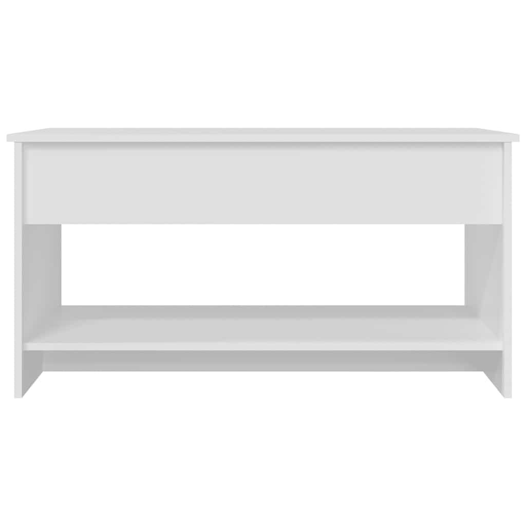 Tavolino da Salotto Bianco 102x50x52,5 cm in Legno Multistrato 809647