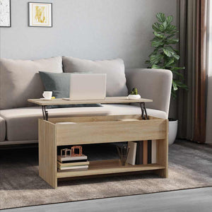 Tavolino Salotto-Tavolino da soggiorno-Tavolo Rovere Sonoma 102x50x52,5 cm Legno Multistrato