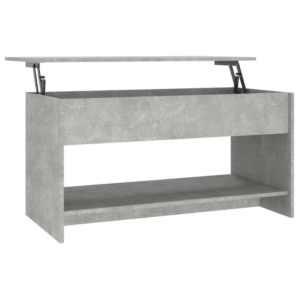 Tavolino Salotto Grigio Cemento 102x50x52,5cm Legno Multistrato cod mxl 5855