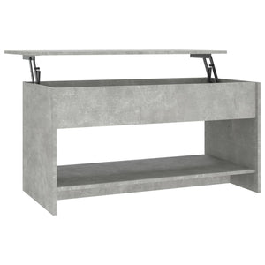 Tavolino Salotto Grigio Cemento 102x50x52,5cm Legno Multistrato cod mxl 5855
