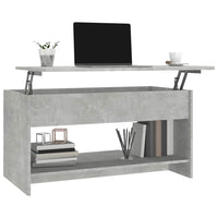 Tavolino Salotto Grigio Cemento 102x50x52,5cm Legno Multistrato 809651