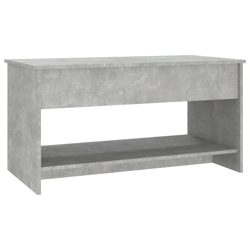 Tavolino Salotto Grigio Cemento 102x50x52,5cm Legno Multistrato 809651