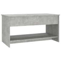 Tavolino Salotto Grigio Cemento 102x50x52,5cm Legno Multistrato 809651