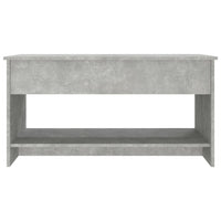 Tavolino Salotto Grigio Cemento 102x50x52,5cm Legno Multistrato cod mxl 5855