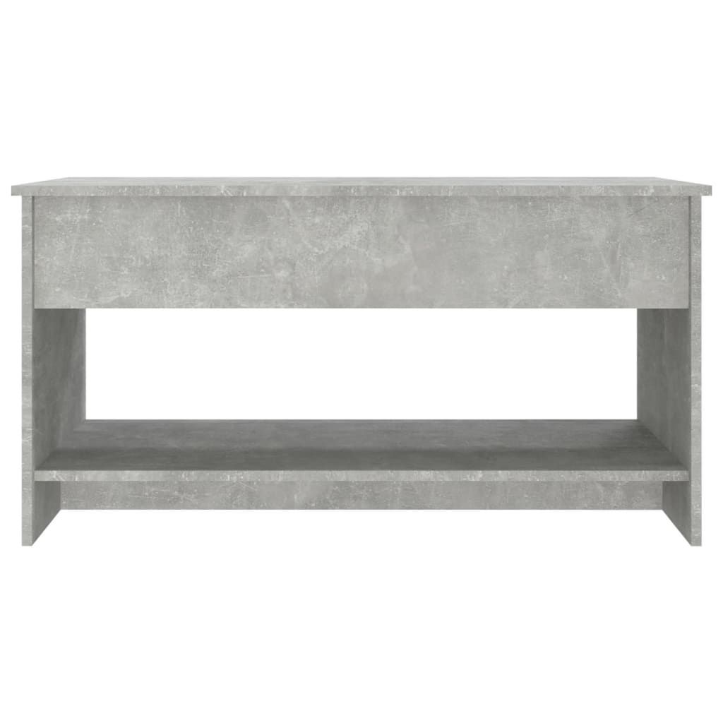 Tavolino Salotto Grigio Cemento 102x50x52,5cm Legno Multistrato 809651