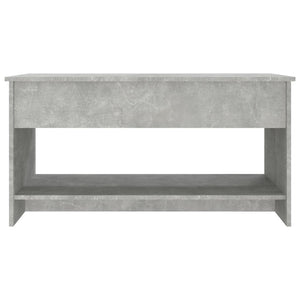 Tavolino Salotto Grigio Cemento 102x50x52,5cm Legno Multistrato 809651