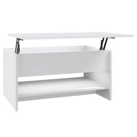 Tavolino da Salotto Bianco 80x50x40 cm in Legno Multistrato cod mxl 15091