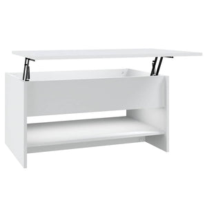 Tavolino da Salotto Bianco 80x50x40 cm in Legno Multistrato cod mxl 15091