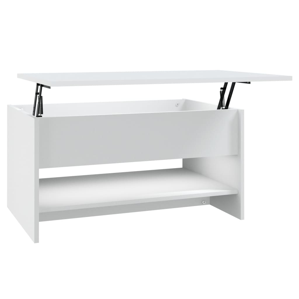 Tavolino da Salotto Bianco 80x50x40 cm in Legno Multistrato 809656