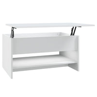 Tavolino da Salotto Bianco 80x50x40 cm in Legno Multistrato 809656