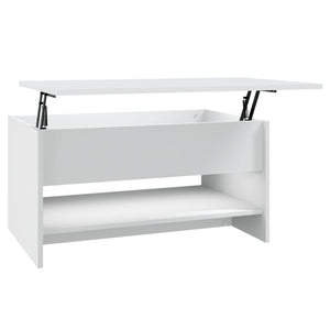 Tavolino da Salotto Bianco 80x50x40 cm in Legno Multistrato 809656