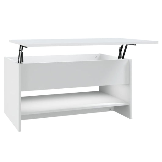 Tavolino da Salotto Bianco 80x50x40 cm in Legno Multistrato 809656