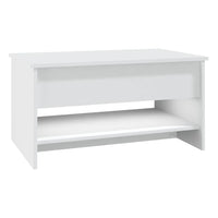 Tavolino da Salotto Bianco 80x50x40 cm in Legno Multistrato cod mxl 15091