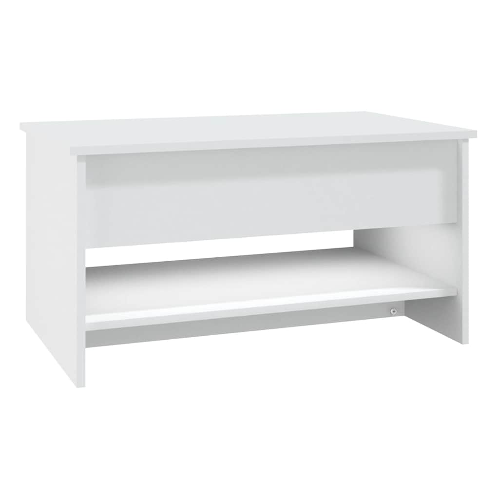 Tavolino da Salotto Bianco 80x50x40 cm in Legno Multistrato 809656