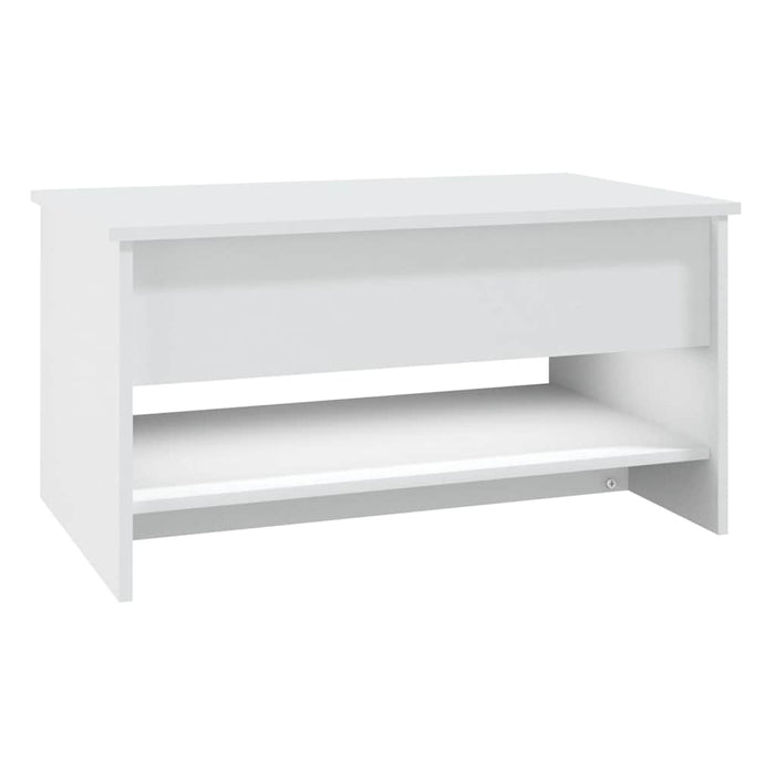 Tavolino da Salotto Bianco 80x50x40 cm in Legno Multistrato 809656
