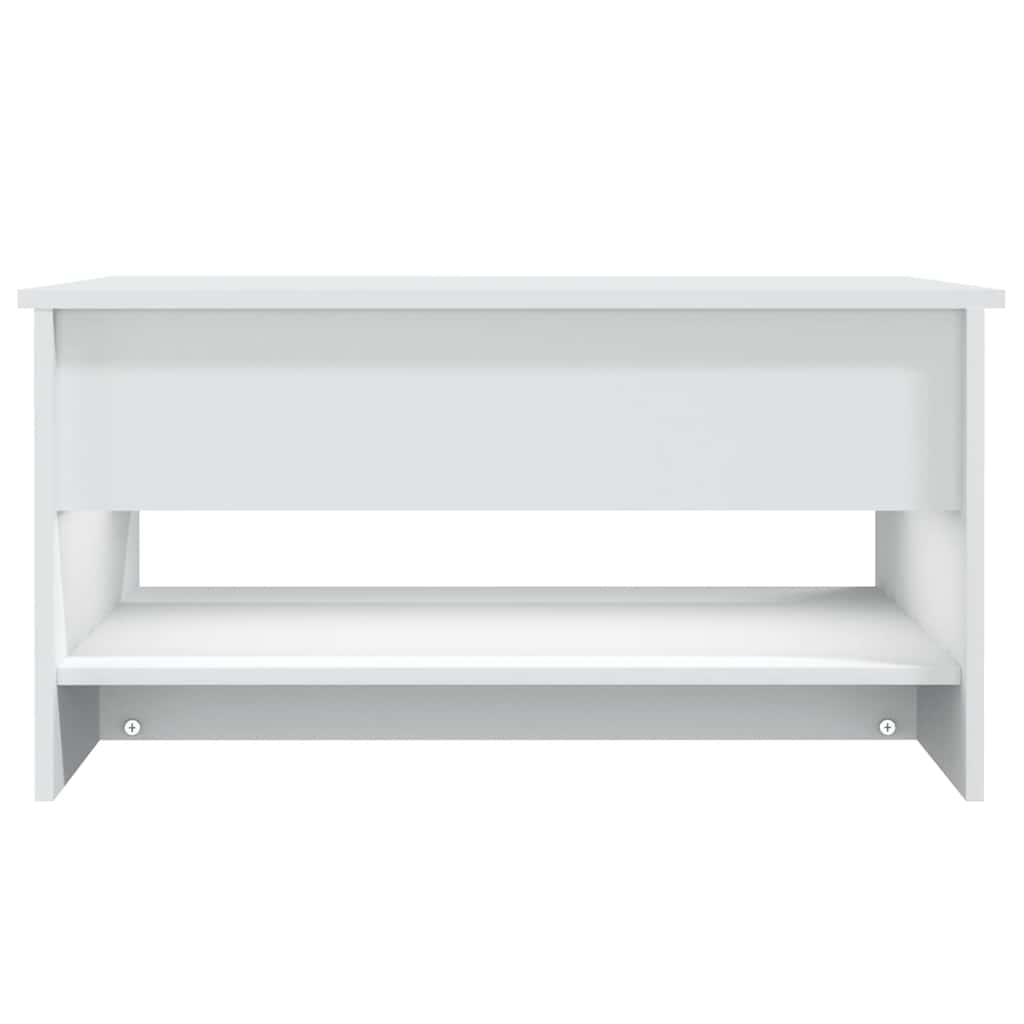 Tavolino da Salotto Bianco 80x50x40 cm in Legno Multistrato cod mxl 15091
