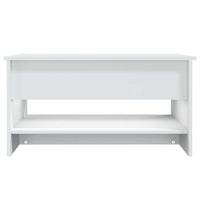 Tavolino da Salotto Bianco 80x50x40 cm in Legno Multistrato cod mxl 15091