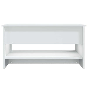 Tavolino da Salotto Bianco 80x50x40 cm in Legno Multistrato 809656