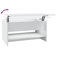 Tavolino da Salotto Bianco 80x50x40 cm in Legno Multistrato cod mxl 15091