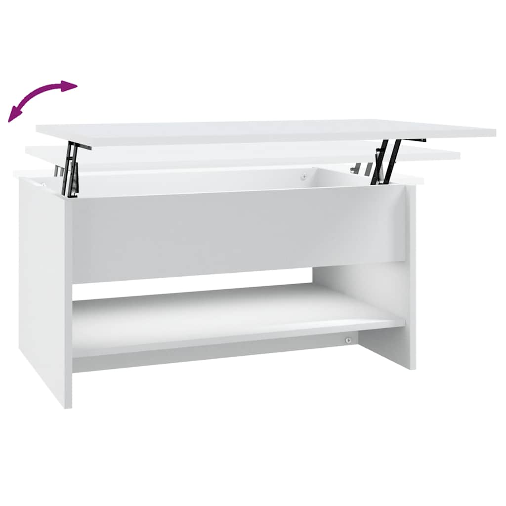 Tavolino da Salotto-Tavolino da soggiorno Bianco 80x50x40 cm in Legno Multistrato