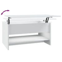 Tavolino da Salotto Bianco 80x50x40 cm in Legno Multistrato 809656