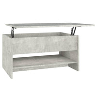 Tavolino da Salotto Grigio Cemento 80x50x40cm Legno Multistrato 809660
