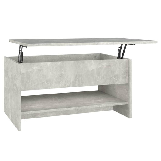 Tavolino da Salotto Grigio Cemento 80x50x40cm Legno Multistrato 809660