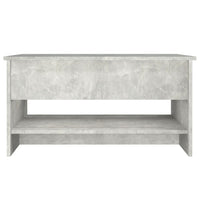 Tavolino da Salotto Grigio Cemento 80x50x40cm Legno Multistrato 809660