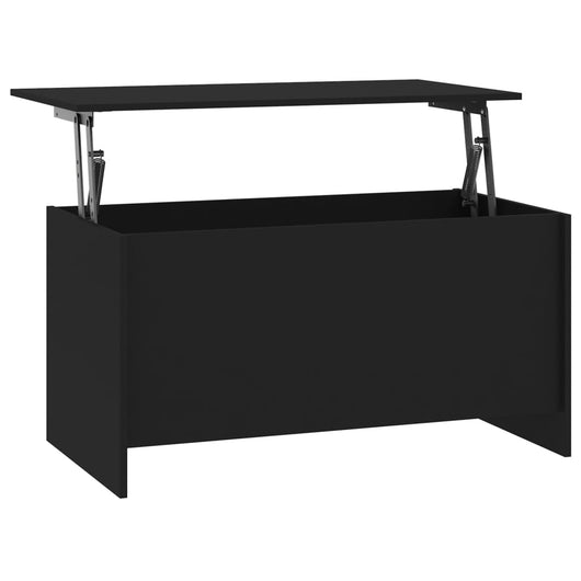 Tavolino da Salotto Nero 102x55,5x52,5 cm in Legno Multistrato 809666