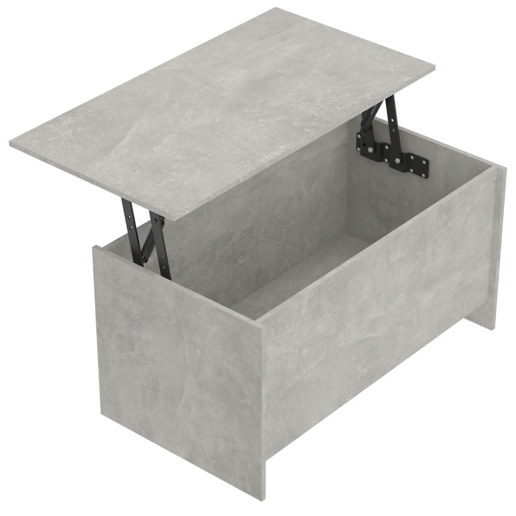 Tavolino Grigio Cemento 102x55,5x52,5 cm in Legno Multistrato 809669