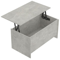 Tavolino Grigio Cemento 102x55,5x52,5 cm in Legno Multistrato 809669