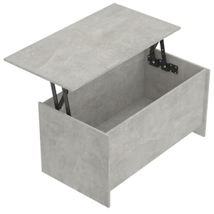 Tavolino Grigio Cemento 102x55,5x52,5 cm in Legno Multistrato 809669