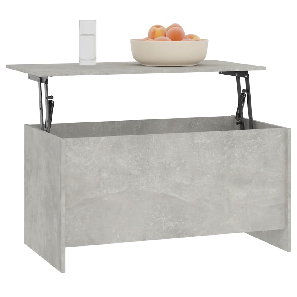 Tavolino-Tavolino da soggiorno-Tavolo Grigio Cemento 102x55,5x52,5 cm in Legno Multistrato