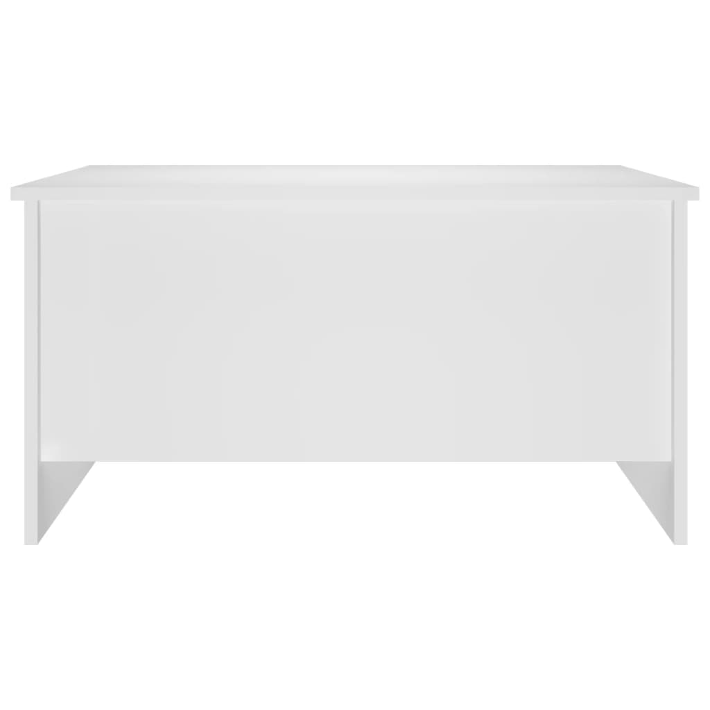 Tavolino da Salotto Bianco 80x55,5x41,5 cm in Legno Multistrato