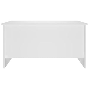 Tavolino da Salotto Bianco 80x55,5x41,5 cm in Legno Multistrato