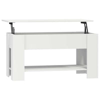 Tavolino da Salotto Bianco 101x49x52 cm in Legno Multistrato cod mxl 8748