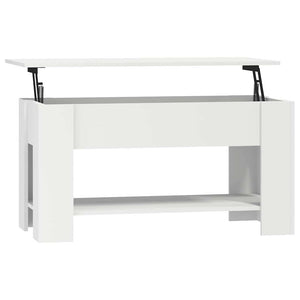 Tavolino da Salotto Bianco 101x49x52 cm in Legno Multistrato cod mxl 8748